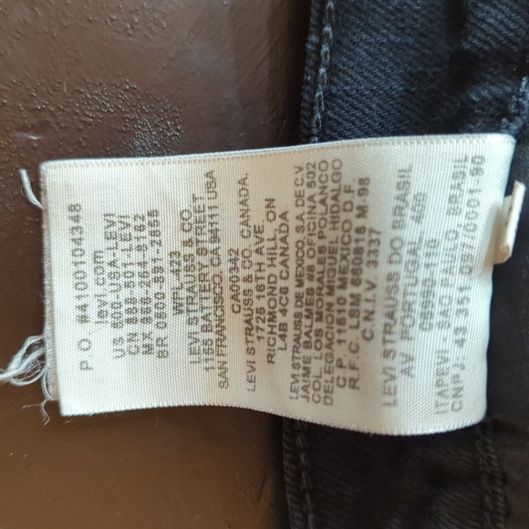 Levi's 505 Straight-Leg Jeans - Ladies 10M - Black - Picture 8 of 9